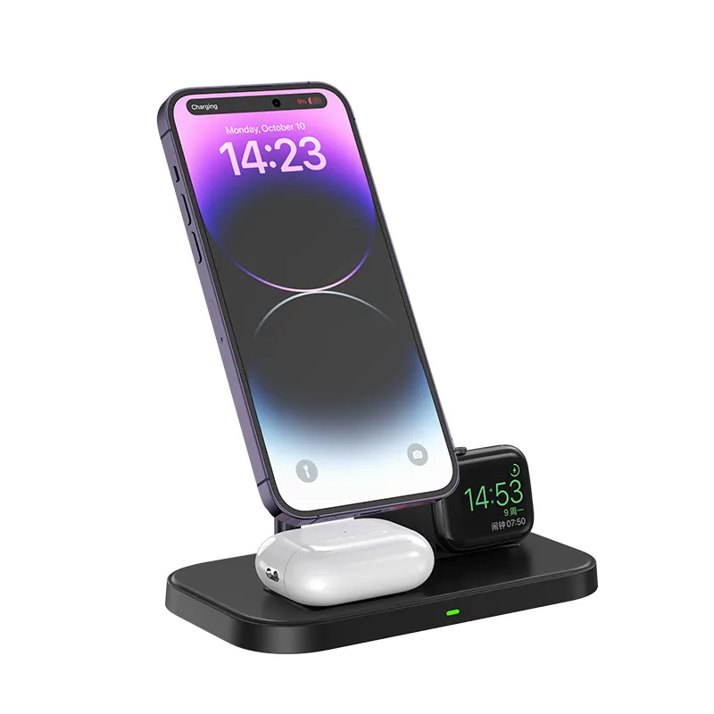 New Product Portable Magnetic Charger Stand 3 in 1 Wireless Charger For iPhone 14 13 12 Apple Watch 7 8 SE ULTRA Earbuds Case