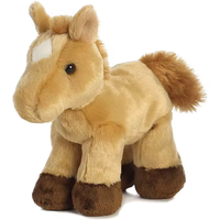 Jouets en peluche super doux pour chevaux et poneys avec logo personnalisé avec doublure en maille et rembourrage en coton PP pour enfants