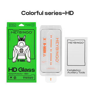 Eliminación automática de polvo Quick Stick 9H Protector de pantalla de vidrio templado para iPhone 15 Plus 14 13 Pro Max Easy <span class=keywords><strong>App</strong></span> HD Magic Box - Product Image 2