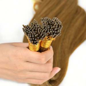 Extensions de cheveux 100% humains Remy en gros, brun foncé, I-Tip pré-collées, styles lisses et bouclés crépus, cheveux chinois naturels doux - Product Image 4