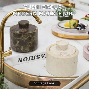 Pot à épices de cuisine moderne personnalisé Yushi Group, finition antique, design graphique, accessoire de luxe en marbre naturel, garantie 1 an - Product Image 2