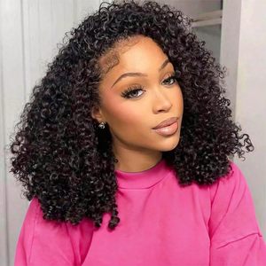 3 in 1 <strong>Half</strong> <strong>Wig</strong> Raw Original Vietnamese Pixie Curly Human Hair <strong>Wig</strong> Seamless Flip Over Drawstring Glueless <strong>Wigs</strong> for Black Women - Product Image 1