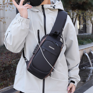 Fashion Men's Chest <b>Bag</b> Oxford Cloth Anti-Theft Large Capacity Crossbody <b>Bag</b> For Business Outings Everyday Use - Product Image 2