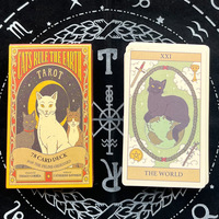 Cartes de divination Tarot Oracle écologiques, jeu d'affirmations positives, estampage à chaud doré, thème rétro, design portable, guide inclus