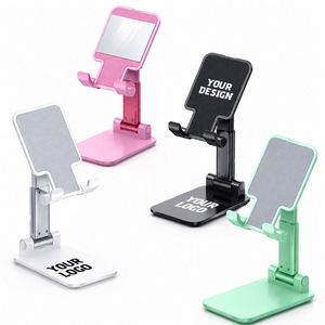 Custom Logo Business Bracket for Promotional Desktop Gift Universal Portable Wholesale Folding Mobile Phone Stand - Product Image 1