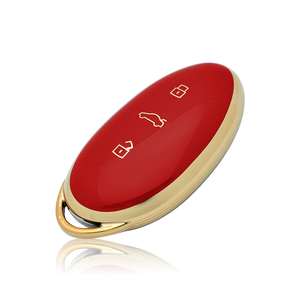 GZ domi ร้านค้าออนไลน์ TPU GOLD EDGE อุปกรณ์เสริมรถยนต์สมาร์ทเคสกุญแจปลอกหุ้มที่ใส่กุญแจป้องกันสำหรับ F7รถยนต์ที่เพิ่มขึ้น - Product Image 4