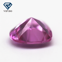 3*3mm-12*12mm Diamant schliff Herz schliff 2 # rosa Rubin korund lose Steine synthetische Herzform 2 # Korund rosa Saphir Edelsteine