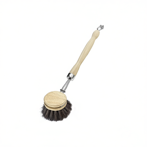 Cepillo para Platos de Madera con Crin de Caballo Pura de 4.2 cm para Limpieza de Cocina - Product Image 2