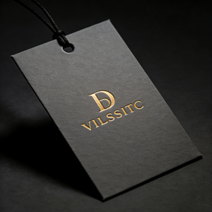 Luxury Eco-friendly Custom Paper Hang Tags for High End Fashion <strong>Garment</strong> <strong>Accessories</strong> Hot Stamping <strong>Process</strong> Premium Dori Shoes Bags - Product Image 1