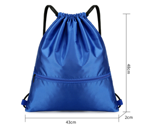 Factory Custom Logo <b>Drawstring</b> <b>Backpack</b> Zipper Pocket Lightweight Durable <b>Backpack</b> Gym Travel School Sports Outdoor Activities - Product Image 2