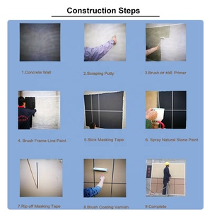 Peinture murale décorative extérieure en acrylique pour bâtiment, revêtement en spray de <span class=keywords><strong>pierre</strong></span> liquide véritable pour extérieur, prix abordable FOREST - Product Image 6