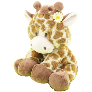 Peluche <span class=keywords><strong>girafe</strong></span> tachetée originale, vue <span class=keywords><strong>de</strong></span> devant et <span class=keywords><strong>de</strong></span> derrière, crinière moelleuse et cornes rondes, coussin compagnon lavable pour bébé - Product Image 5