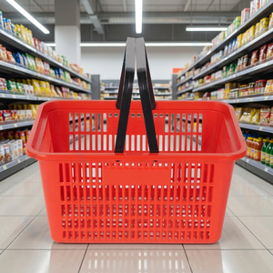 Cesta de Compras Resistente y Mejorada con Soporte de Plástico para Pasillos de Supermercados - Product Image 1