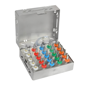 Kit de 25 Piezas para Cirugía de Implantes Dentales Cónicos, Manual, con Topeadores Integrados y Caja, Instrumentos de Acero Inoxidable, CE - Product Image 1