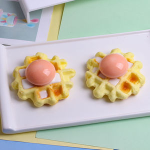 Manufacturer Wholesale PU Stress <b>Ball</b> Simulated Food <b>Squeezing</b> Toys Waffle Slow Rebound Stress Relieving Toys Desktop Decoration - Product Image 3