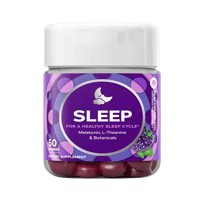 Sleep Gummy Support 3 mg Melatonin L-Theanine Chamomile Lemon Balm Sleep Aid Blackberry 50 Day Supply