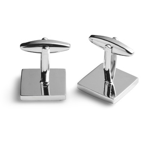 Zinc Alloy Gold Electroplated Rectangle Shape Soft Enamel Patch <b>Collar</b> Button Custom Logo Promotional Cufflinks - Product Image 4