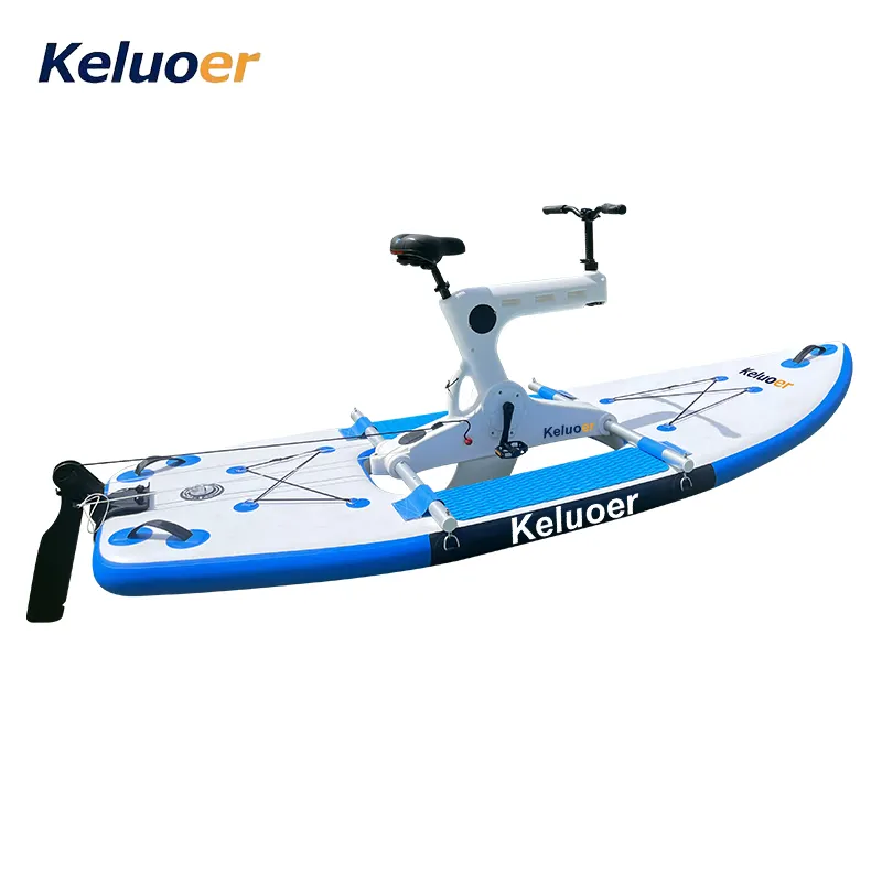 2023 nueva colección pontones bicicleta de agua inflable bicicleta de pedal de recreación de agua única