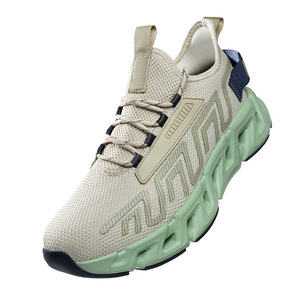 Zapatillas Deportivas para Hombre, Color Beige Verde, con Suela de Malla Transpirable, Amortiguación Antideslizante, Estilo Blade - Product Image 5