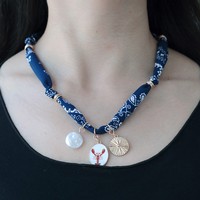 Nouveau collier écharpe en polyester couleur Dopamine pour femme, accessoire de mode de luxe, pendentif créatif, bijoux de mode exclusifs en tissu