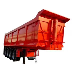 3-As Einde Semi Dump Truck Aanhangwagen Hydraulische Cilinder Kipper Kantelen Oplegger