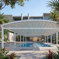 PVC Einziehbares Dach Outdoor-Gartenüberdachung Aluminiumrahmen für Villa und Freizeitbereich