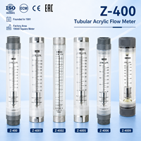 Rotameter Akrilik Transparan Silinder Seri KIO Z400 PP/304SS Sambungan Ulir Skala Ganda GPM/LPM In-Line
