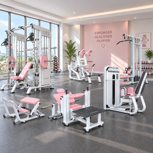 Equipo de Gimnasio Rosa Personalizado para Mujeres, Máquina Smith Comercial, Máquina de Sentadillas con Barra, Entrenamiento de Fuerza para la Parte Inferior del Cuerpo con Carga de Placas - Product Image 1