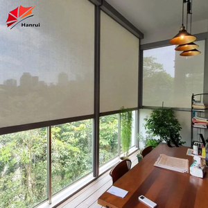 Alfresco motorizado eléctrico al aire libre veneciano de aluminio Zip pista retráctil gran parasol tela persianas <span class=keywords><strong>puerta</strong></span> - Product Image 3