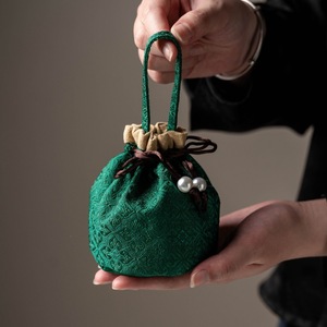 Housse de tasse à thé en tissu portable, sac de rangement, ensemble de thé de qualité supérieure, nouveau style chinois, trois significations et mille univers - Product Image 2
