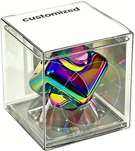 Cubo Moderno de Alta Calidad para Aliviar el Estrés, Spinner de Dedo EDC Personalizado de Metal, Fidget Spinner con Impresión UV, Artesanías Promocionales de Metal - Product Image 6