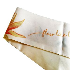 Wholesale Oem Luxury Blank Sublimation Custom Printed Satin <b>Silk</b> Ribbon <b>Scarf</b> for Bags - Product Image 3