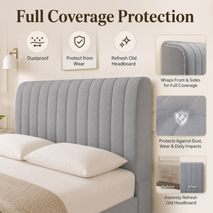 Copritestata <span class=keywords><strong>Letto</strong></span> <span class=keywords><strong>Universale</strong></span> Quattro Stagioni di Alta Gamma, Ecologico, Moderno, Semplice, Trapuntato, Spesso, Morbido, Copertura Completa Quadrata Antipolvere - Product Image 4