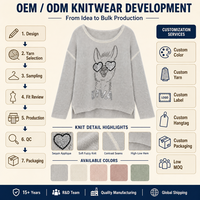 Pull en tricot à col rond pour femme, motif graphique, coupe ample, épaules tombantes, manches longues, motif alpaga à paillettes, pour l'automne et l'hiver