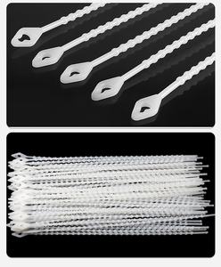 調整可能なセルフロック式ビーズ付きナイロンケーブルタイ、卸売、黒白、複数仕様、PA66素材 - Product Image 2