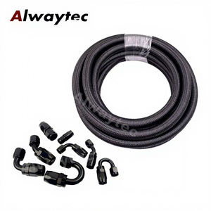 유니버셜 AN4 AN6 AN8 AN10 CPE 알루미늄 나일론 고무 연료 피팅 호스 엔드 어댑터 키트 브레이디드 연료 쿨러 호스 라인 어셈블리 - Product Image 1