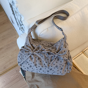 2025 New Arrivals Korean-Style Plaid <b>Drawstring</b> "Cloud" Bag Large Capacity Women's <b>Backpack</b> Shoulder Bag and Crossbody Bag - Product Image 4