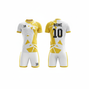 Uniforme de football personnalisé professionnel unisexe à manches courtes maillot complet du corps avec numéro Logo unisexe Match vêtements d'entraînement - Product Image 1