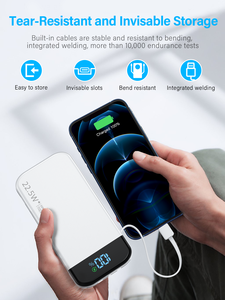 2025 nouveau produit chargeur Portable <span class=keywords><strong>batterie</strong></span> <span class=keywords><strong>externe</strong></span> câble intégré 20000mAh grande capacité Type C 22.5W <span class=keywords><strong>batterie</strong></span> <span class=keywords><strong>externe</strong></span> à charge rapide - Product Image 3