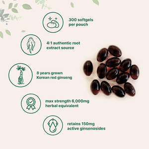Extracto de ginseng coreano de alta calidad, marca privada OEM/ODM, reduce el estrés y ayuda a dormir, en cápsulas blandas. - Product Image 3