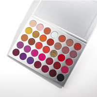 Palette de fards à paupières de 35 couleurs, palette de fards à paupières hautement pigmentés personnalisée, palette de fards à paupières à étiquette privée