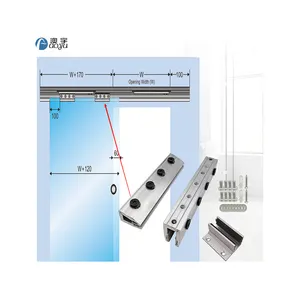 알루미늄 유리 도어 액세서리 자동 유리 슬라이딩 도어 용 긴 클램프 12mm