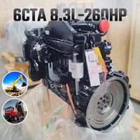 Ensemble moteur diesel 6CTA8.3 260 CV 4 temps pour excavatrice, chargeuse, moteur de construction