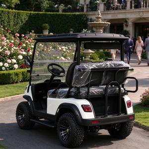 Carrito de Golf Eléctrico de Litio de 4 Plazas con Color Personalizable, Carrito de Golf Todoterreno con Suspensión Independiente, Llantas de 12-14 Pulgadas y Bi - Product Image 1