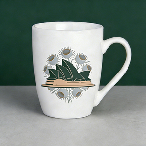 Mug en céramique personnalisé de l'Opéra de Sydney - Tasse à café blanche de 12 oz avec motif floral, souvenir d'Australie - Product Image 4