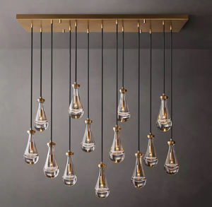 Lampadario di Lusso a Sospensione dal Design Antico in Cristallo a Goccia di Pioggia per Sala da Pranzo Ingresso e Soggiorno - Product Image 5