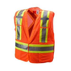 سترة عمل عاكسة عالية الوضوح من الفئة 2 حسب معايير ANSI، سترة أمان للطرق مع جيوب متعددة - Product Image 5