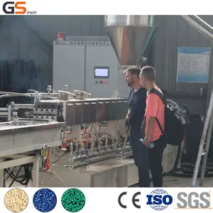 Masterbatch song song đôi vít đùn nhựa đùn cắt nhựa pelleting sản xuất máy