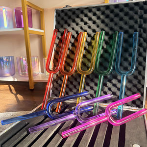 SUCCESS Juego de Diapasones de Cuarzo Transparente de 16mm-20mm, Instrumento de Sanación con Sonido de Chakra de Cristal con Sonido Prolongado y Estuche de Transporte - Product Image 1