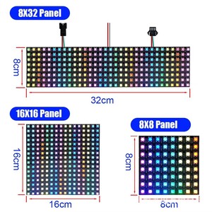 Ws2812b โมดูลแสดงผล LED แบบตั้งโปรแกรมได้สำหรับแผงควบคุม LED เมทริกซ์8x8 8 8x32 16 - Product Image 2